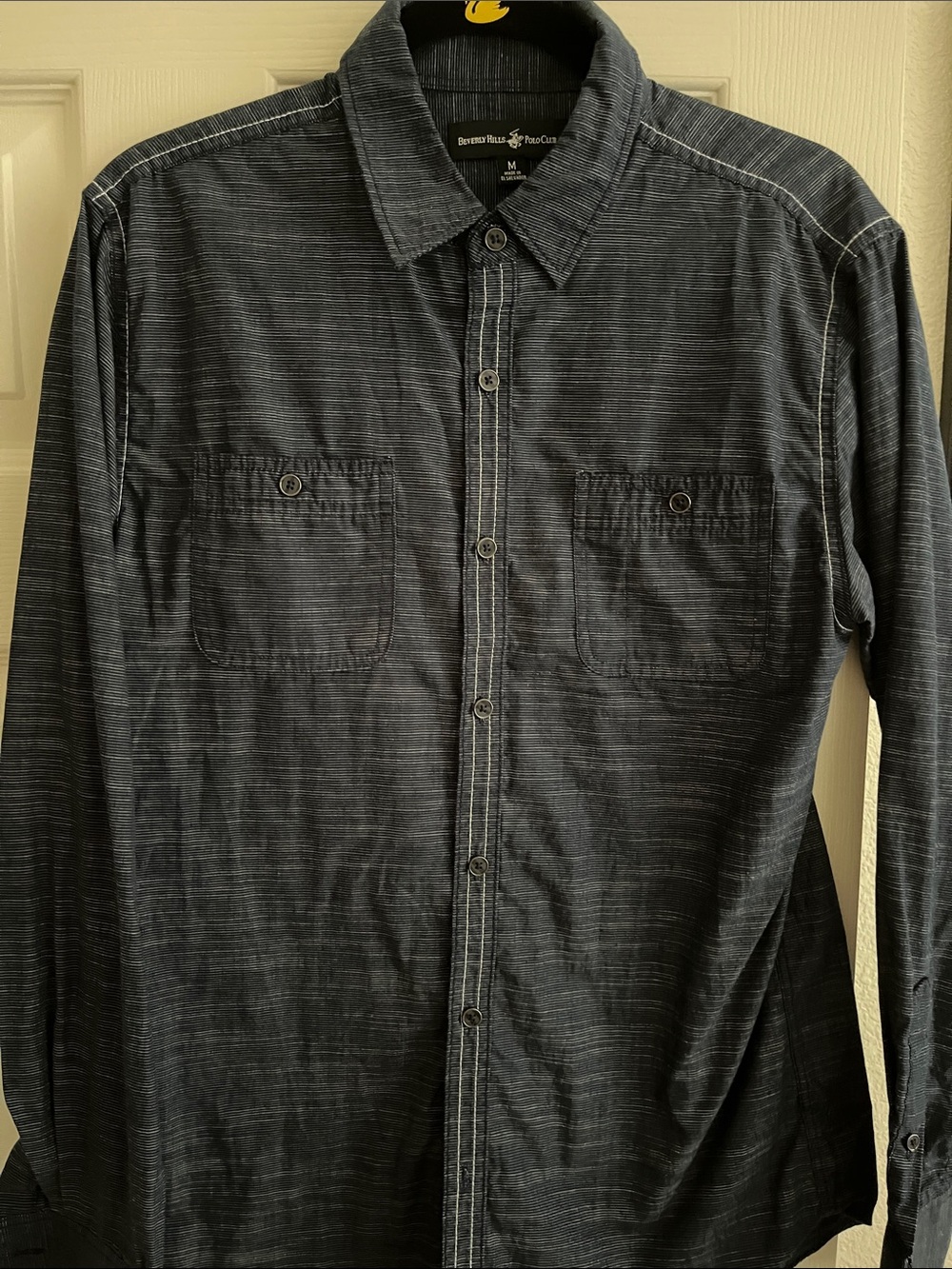 Beverly Hills Polo Club Dark Gray Button-Down Casual Shirt